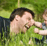 cute little child joke outdoor with dad - Жизнь района